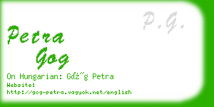 petra gog business card